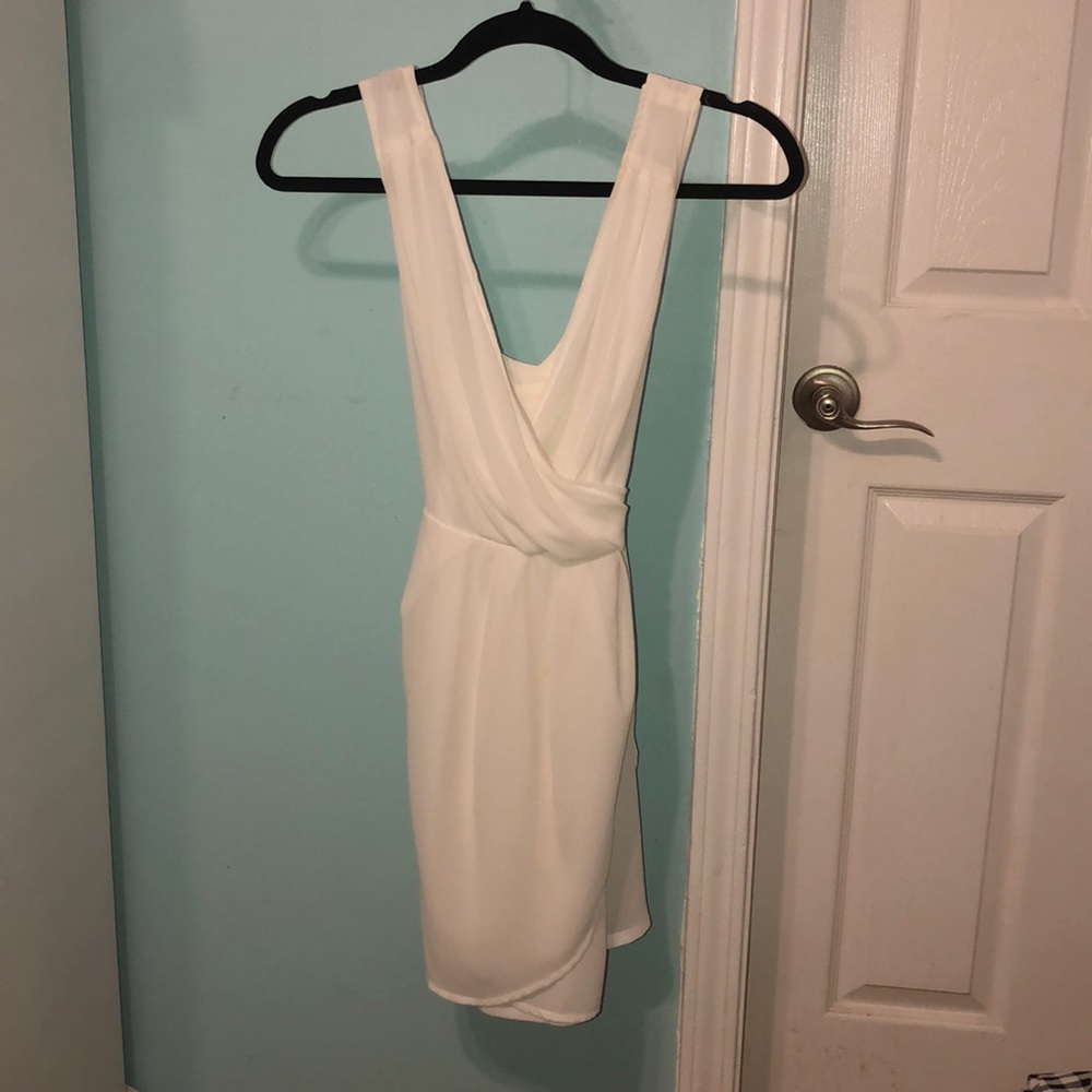 Gorgeous white wrap tulip dress